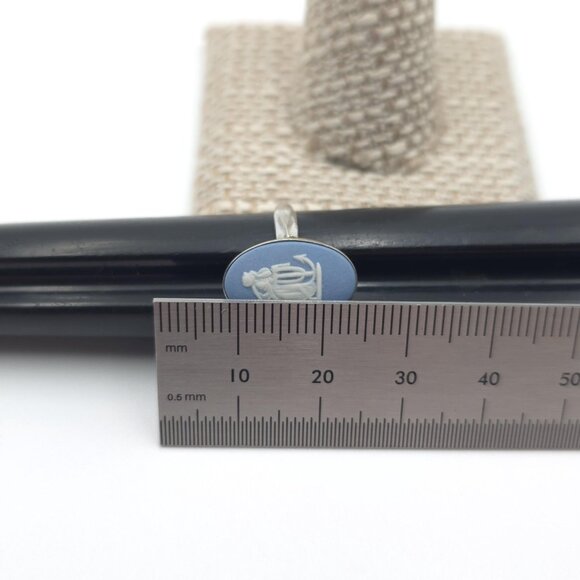 Size 6.5 Sterling Silver Wedgwood Jasperware Ring A1694 - Picture 6 of 7